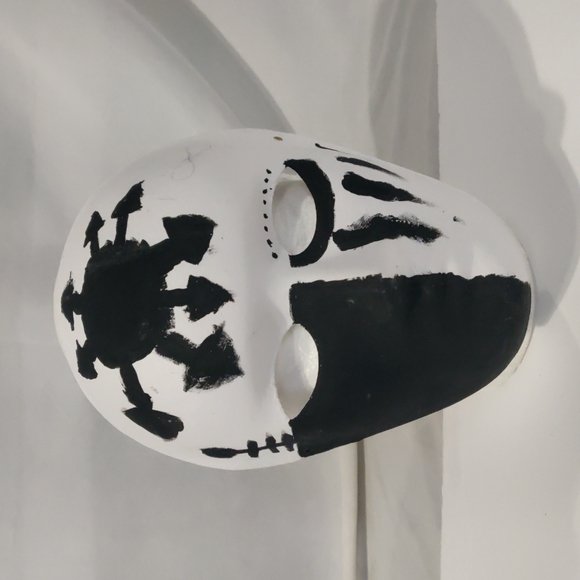 Hand painted OOAK satanic sigil horror creepy mask - Picture 1 of 2